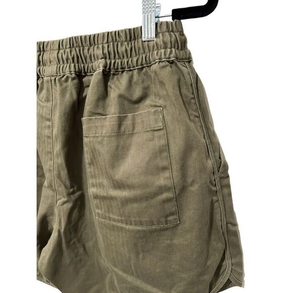 GREI New York NYC Baggy Camp Short Olive Green Paper Bag Short Size L Pull On - Picture 5 of 10
